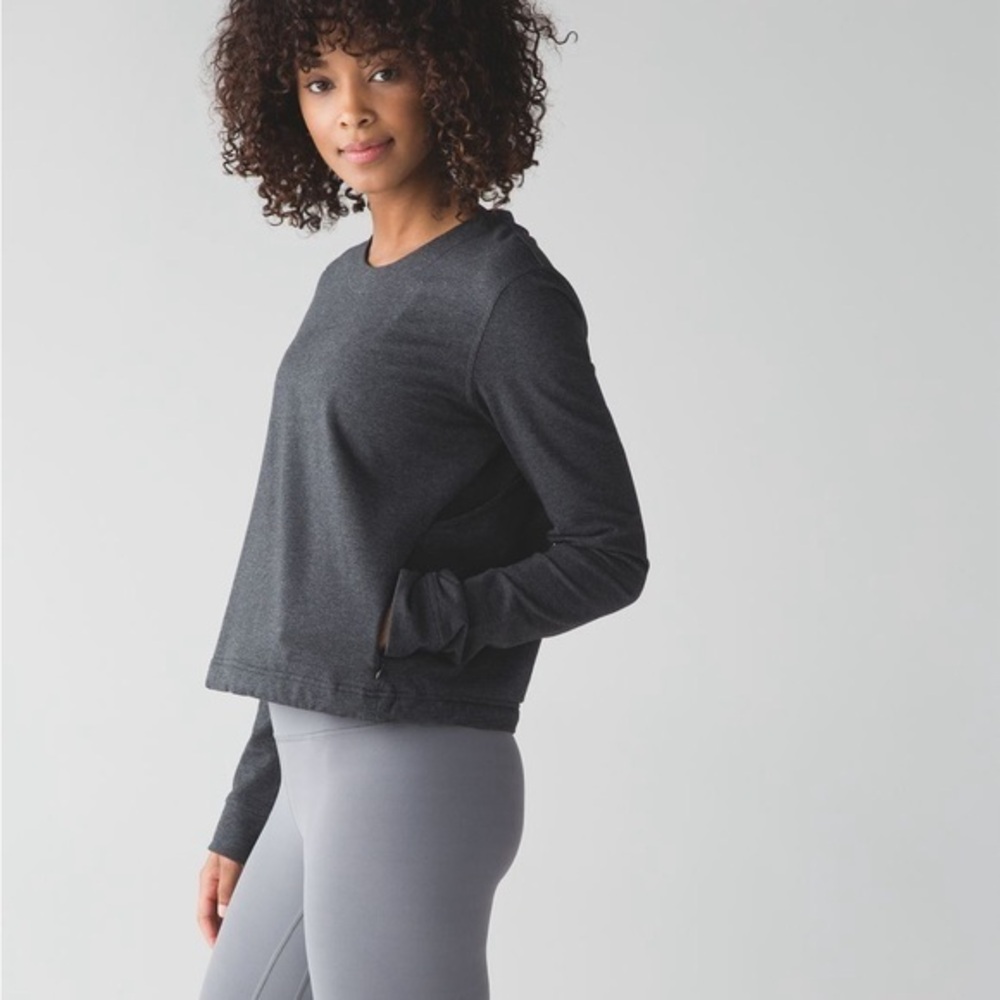 Lululemon Getaway Crew Heathered Grey Size 6